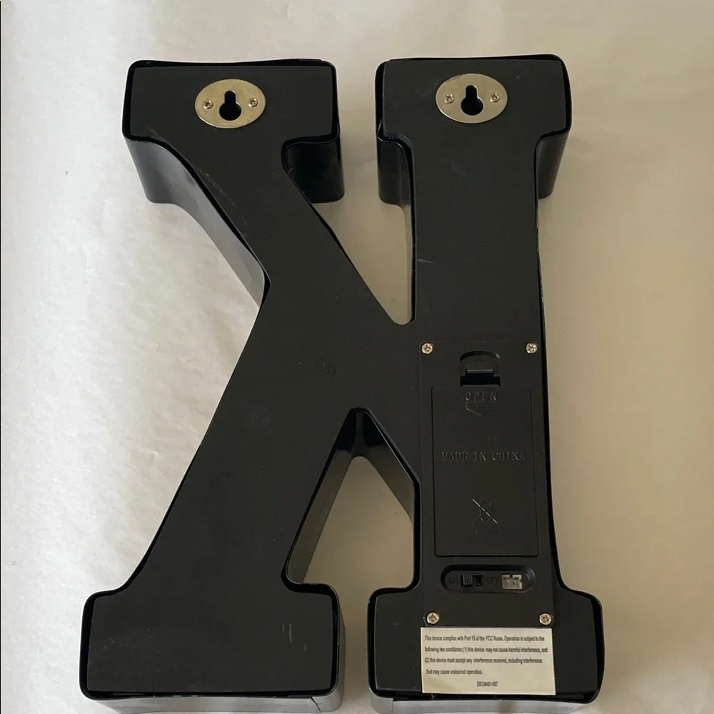 Metallic Letter 'K' with Lights